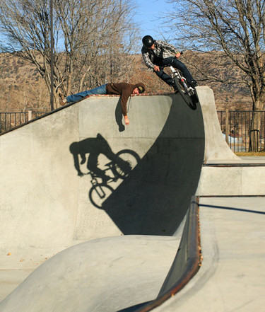 Adam Hauck is glad Woodward allows bikes and hobos who lay on the coping.