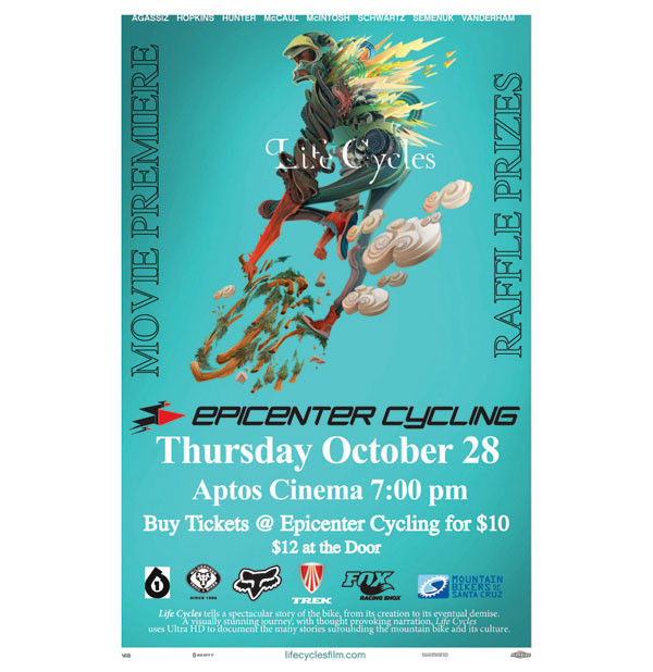 Life Cycles Premiere at Aptos Theater thanks to Epicenter Cycling
