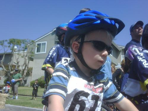 Tyler is already a pinner on his bike. Tyler is already a pinner on his bike.